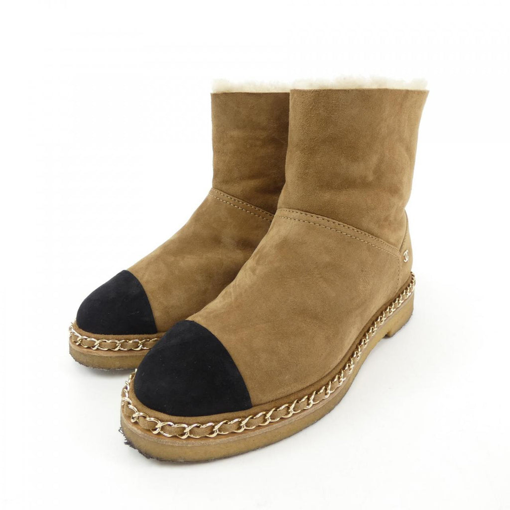Chanel G34113Y52122 Kid Suede Shearling Boots