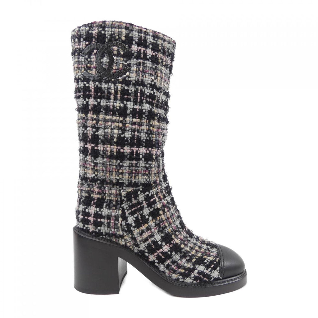 Chanel G39614Y56301 Tweed Calfskin Boots