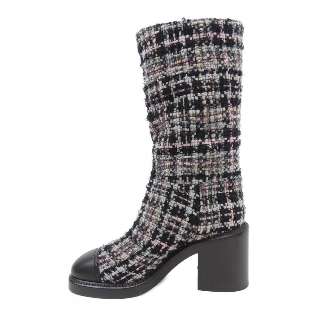 Chanel G39614Y56301 Tweed Calfskin Boots