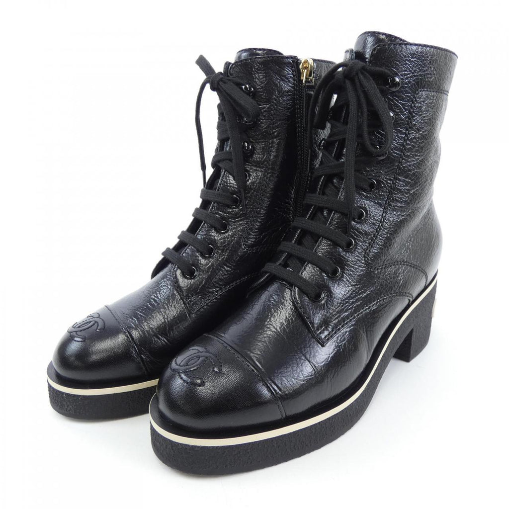 Chanel G36435X51854 Shiny Lambskin Boots