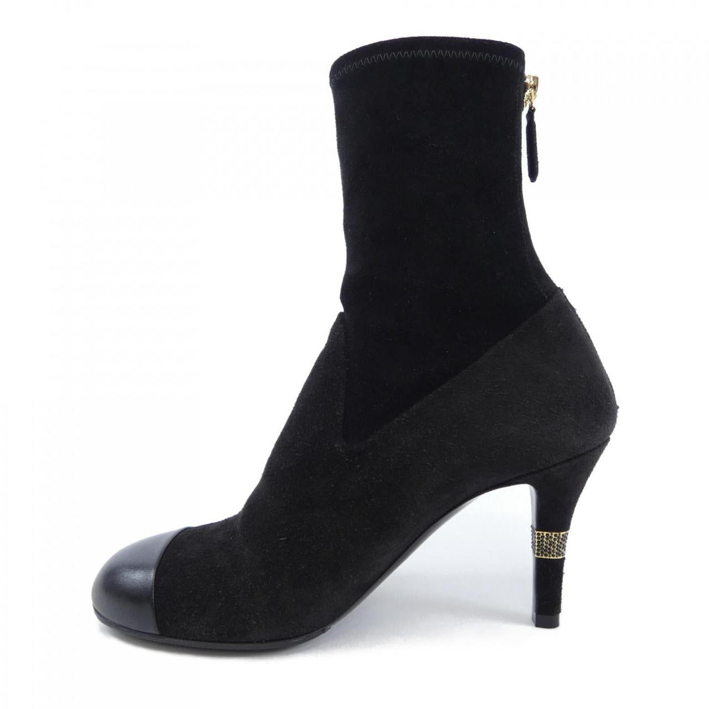 Chanel G39406Y56130 Stretch Suede Calfskin Lambskin Boots