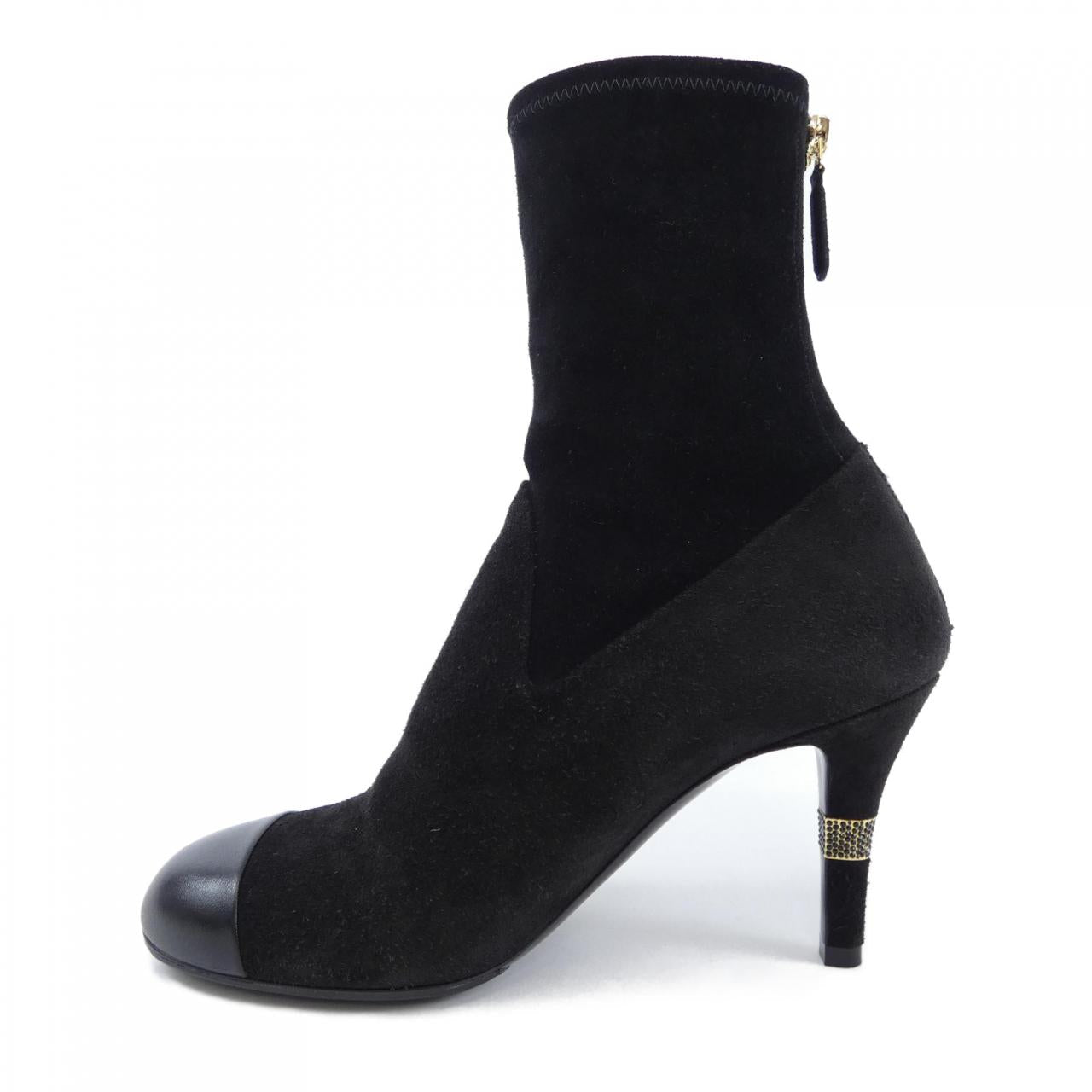 Chanel G39406Y56130 Stretch Suede Calfskin Lambskin Boots