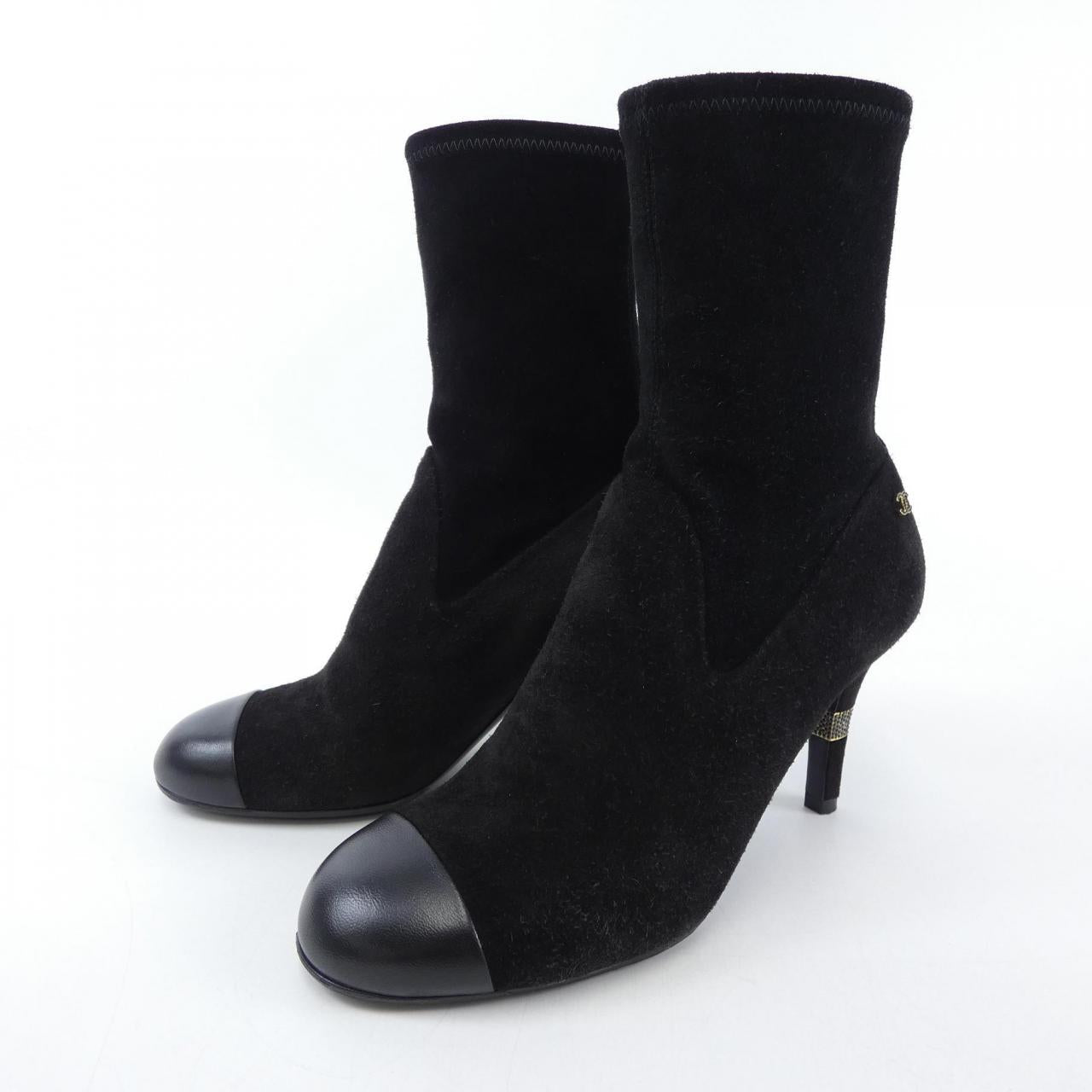 Chanel G39406Y56130 Stretch Suede Calfskin Lambskin Boots