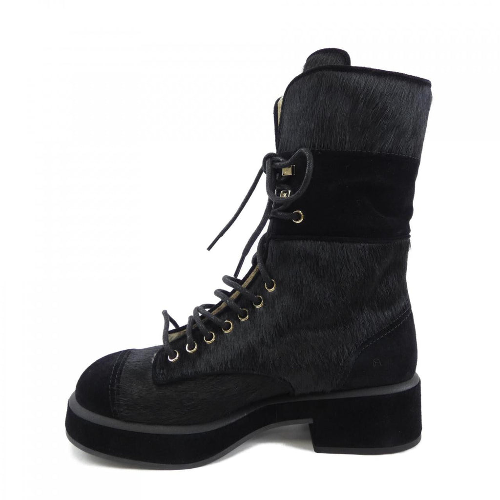Chanel G39506Y56127 Calfskin Knit Suede Boots