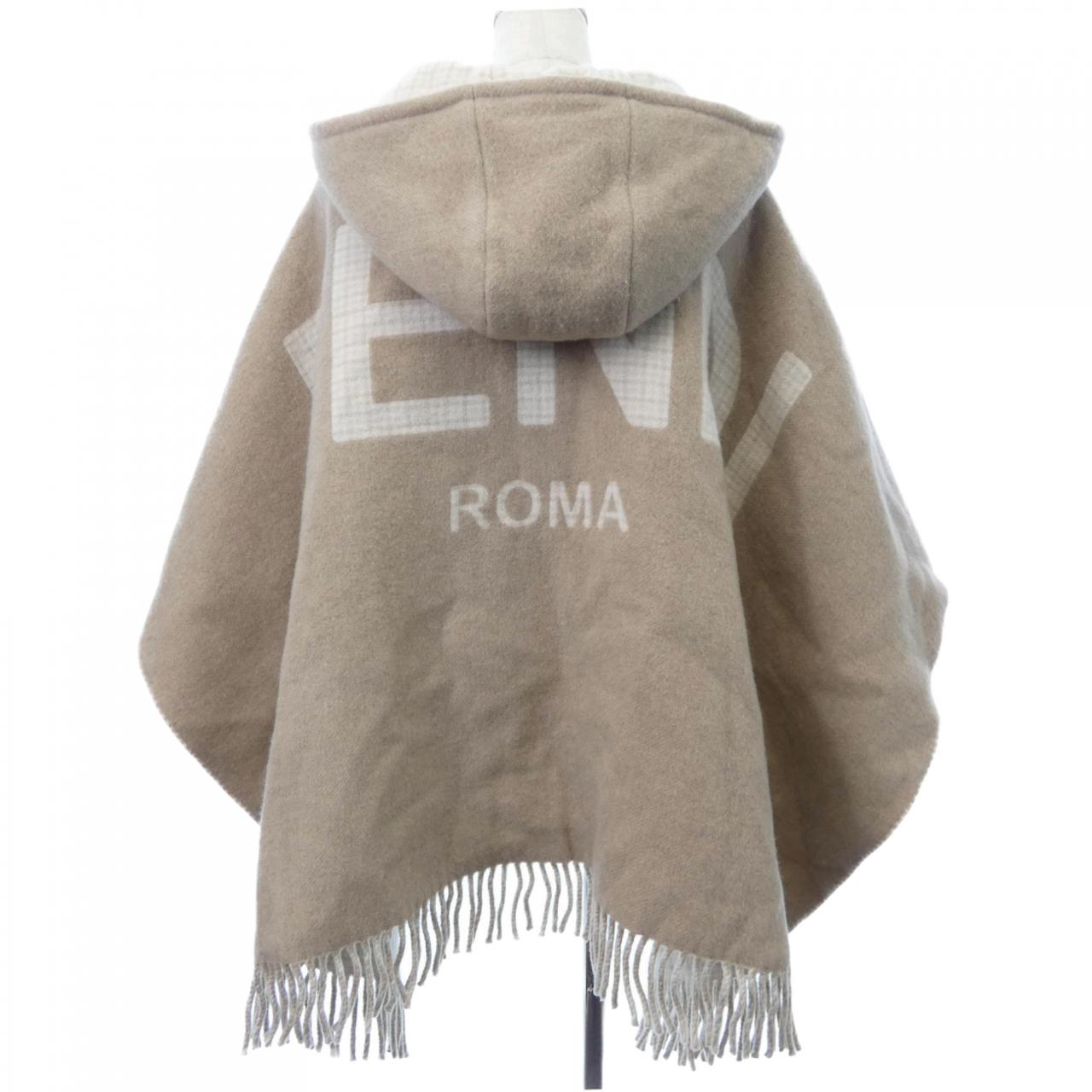 Fendi FXX722 AHR1 TU Cashmere Blend Cape