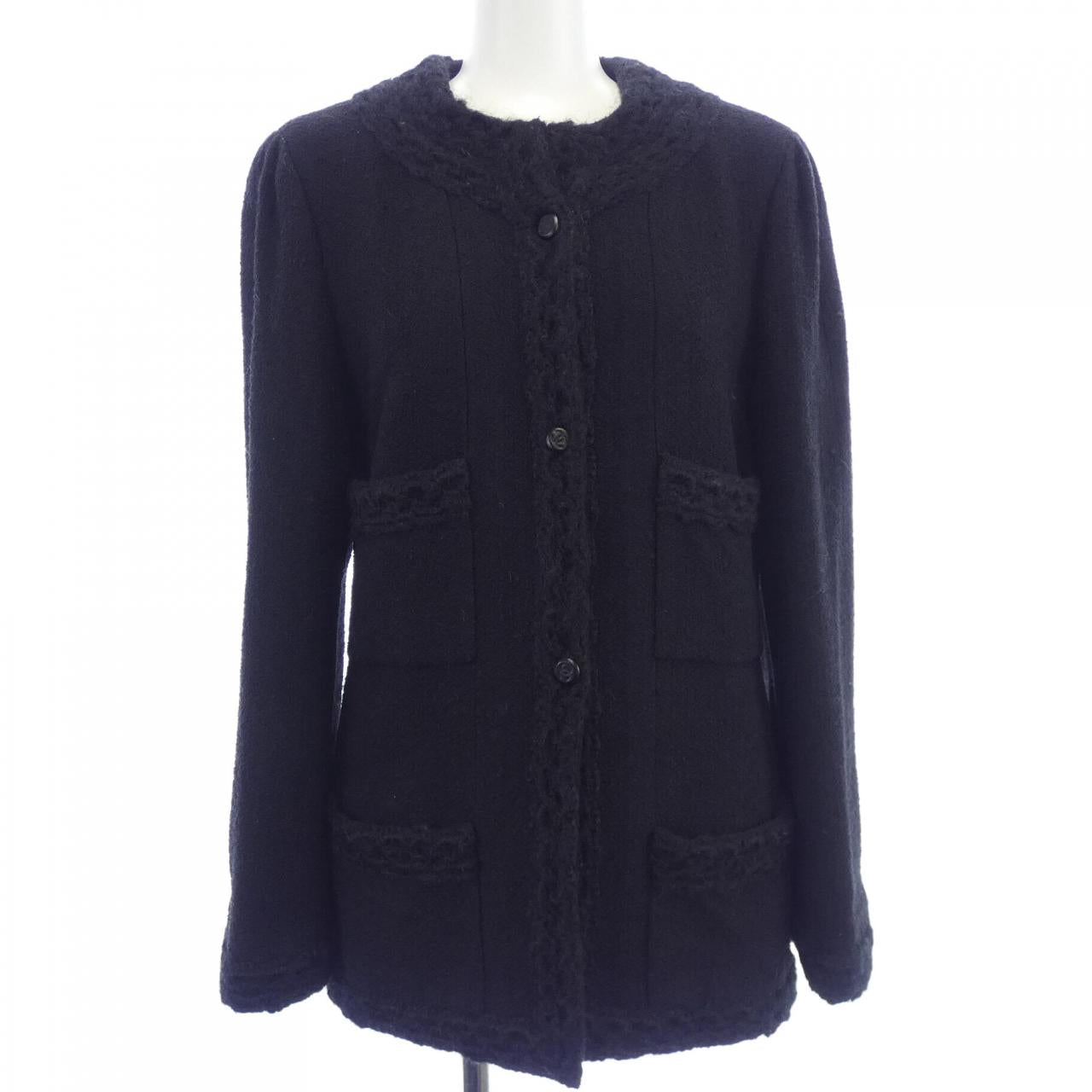 Chanel P12126V06999 98A Collarless Jacket Outerwear
