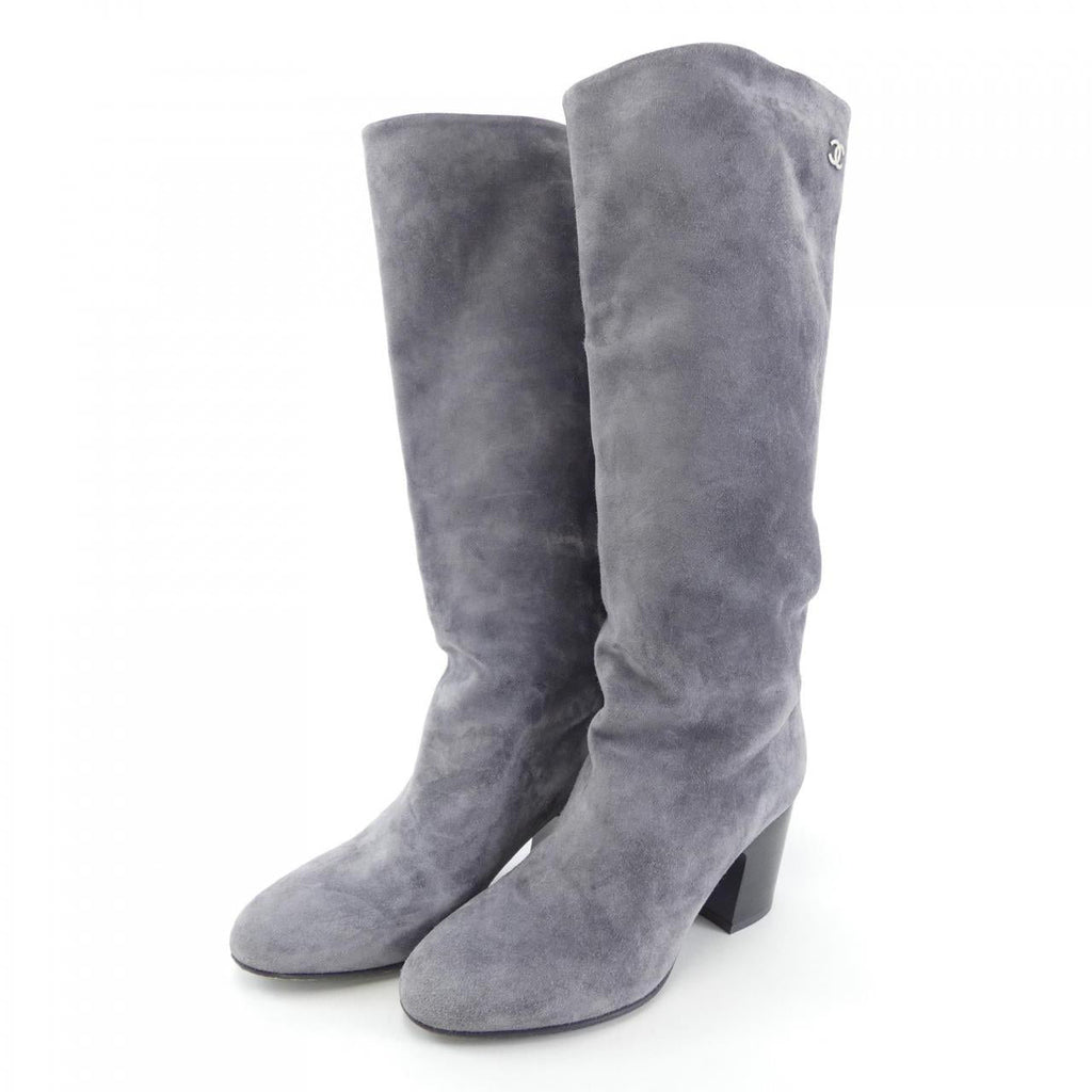 Chanel G32212X48015 Suede Long Boots