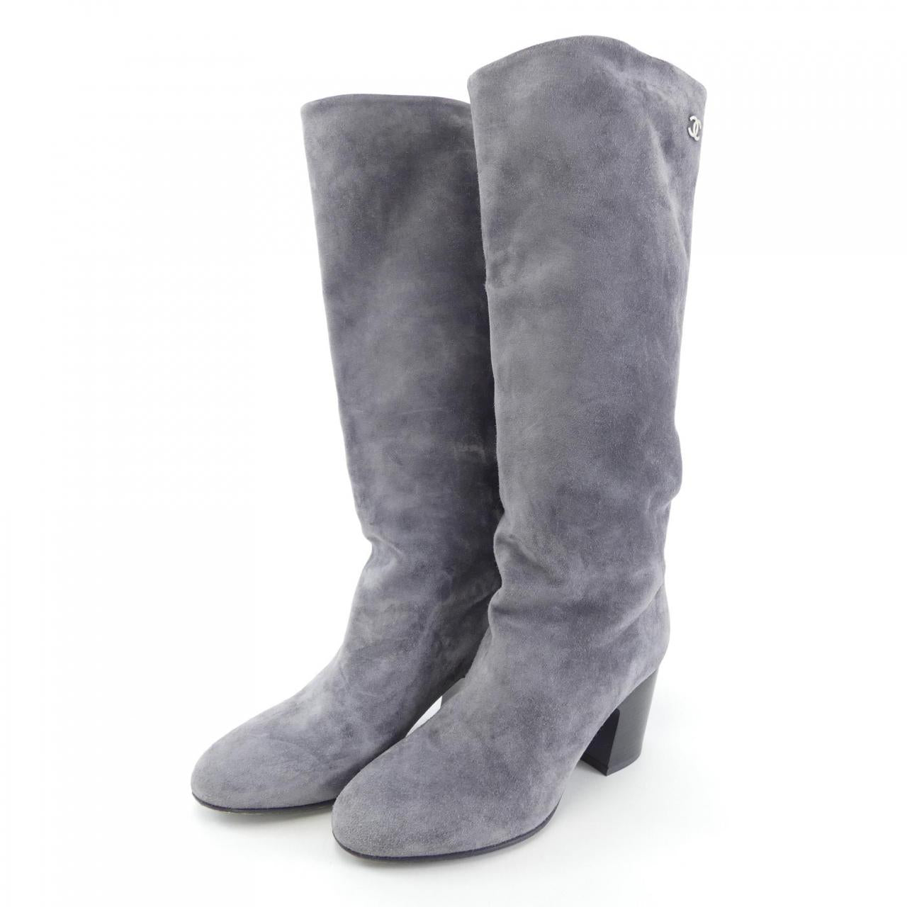 Chanel G32212X48015 Suede Long Boots