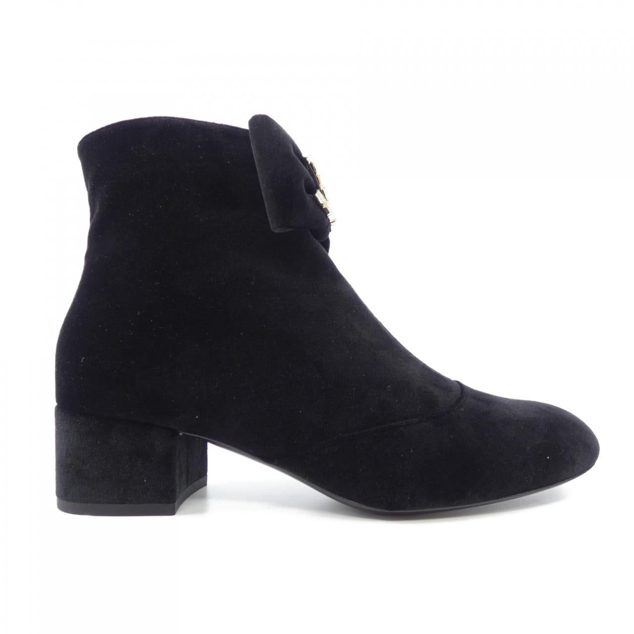 Chanel G46063B18362 Velvet Strass&Metal Boots