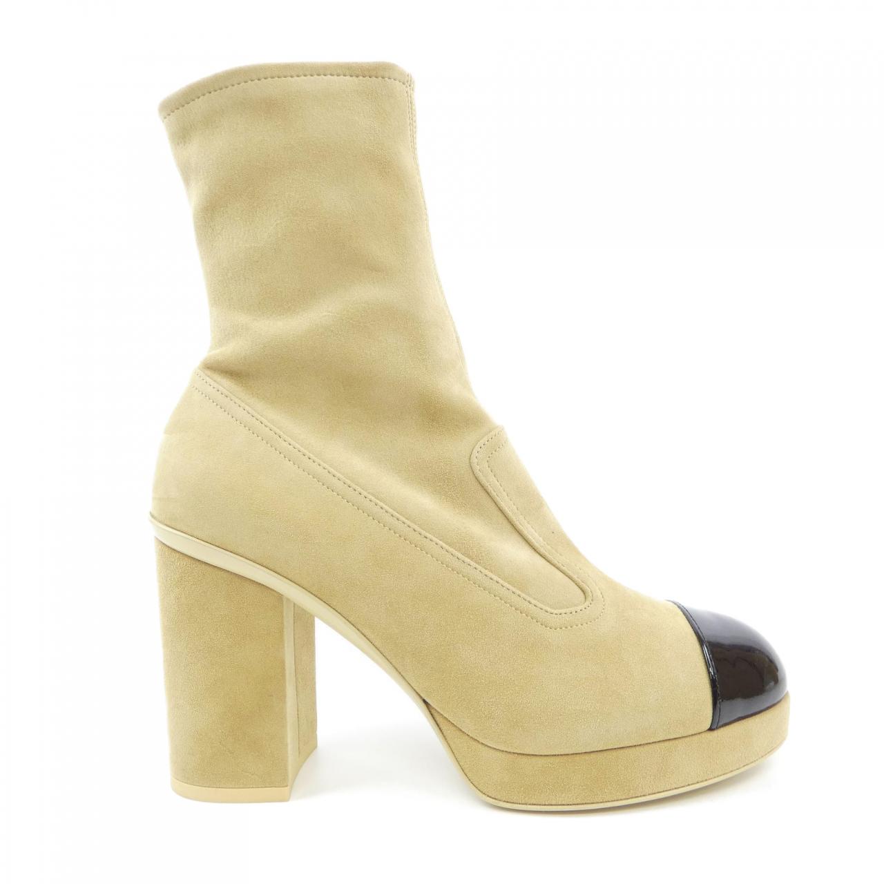 Chanel Suede Kidskin Patent Calfskin Boots