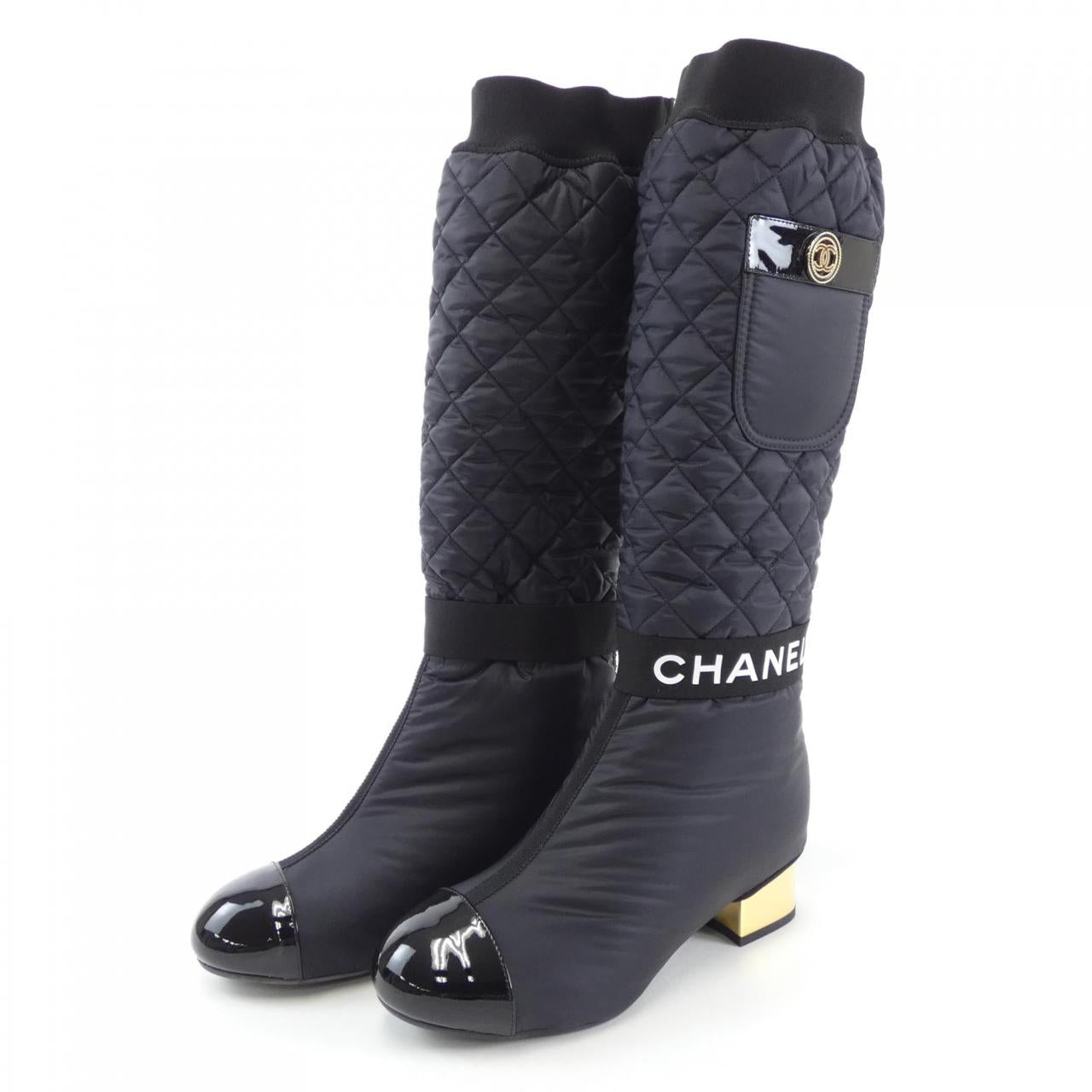 Chanel G38428Y55553 Fabric/Lambskin & Patent Calfskin Boots