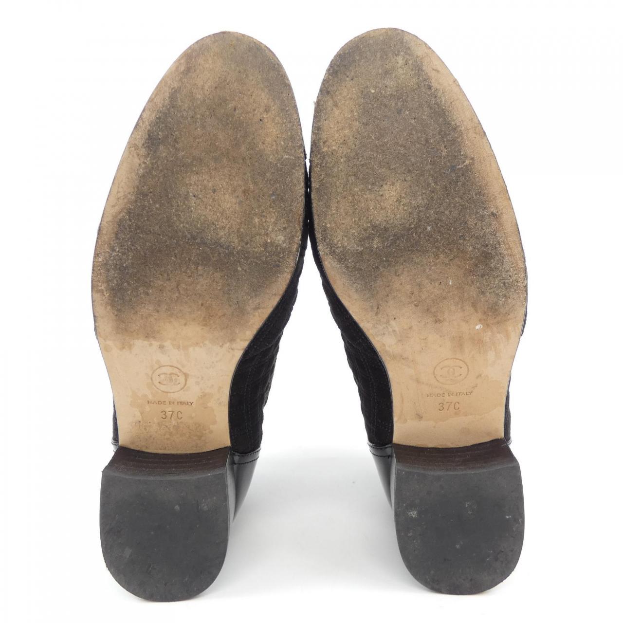 Chanel G34342Y51280 Kid Suede Patent Calfskin Boots