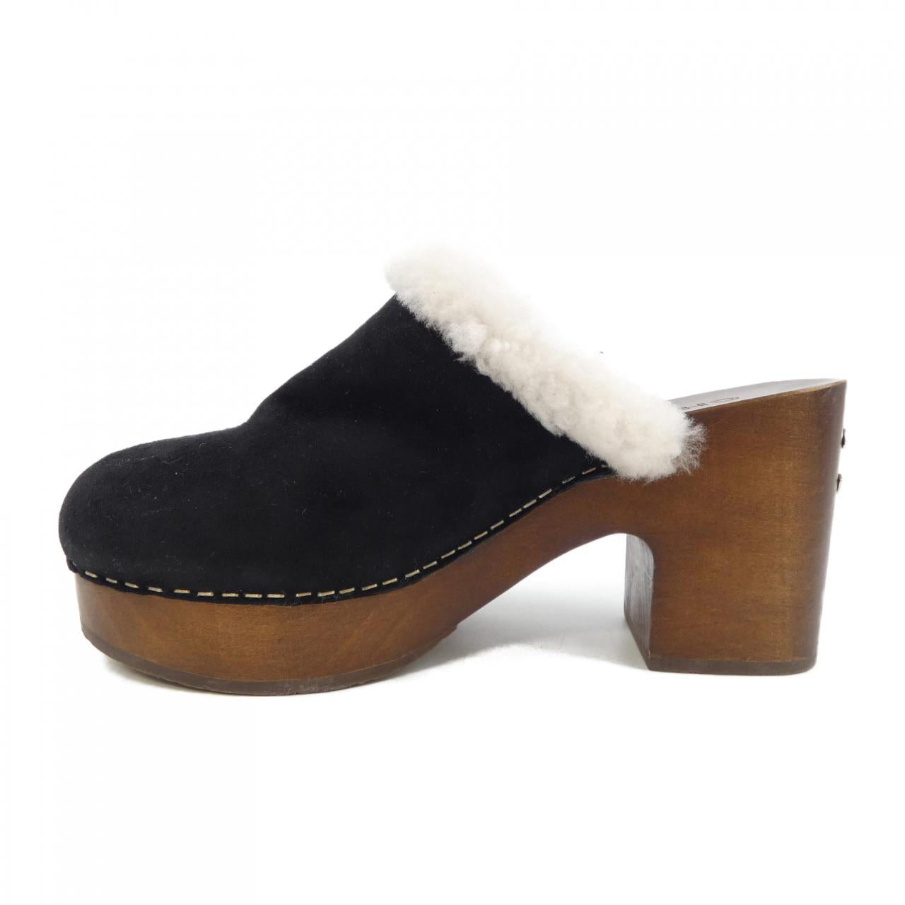 Chanel G35368B14075 Cracked Sheepskin Shearling Sandals
