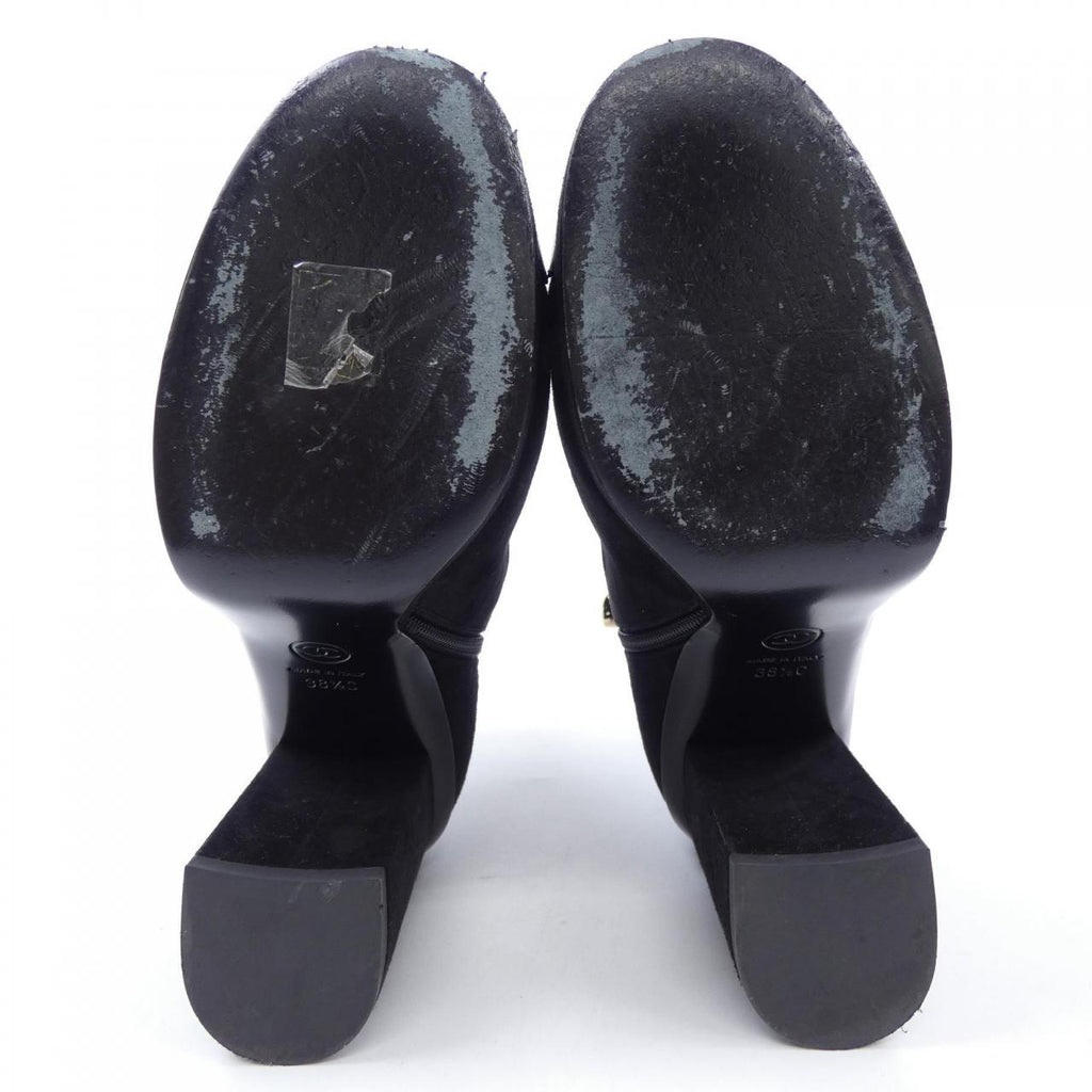 Chanel G45195B13944 Suede Kidskin Patent Calfskin Boots