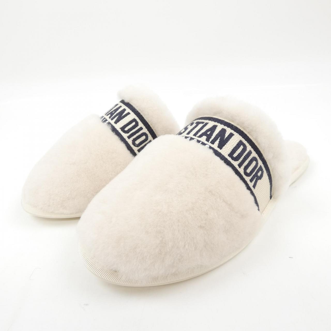 Christian Dior Embroidery Shearling Sandals