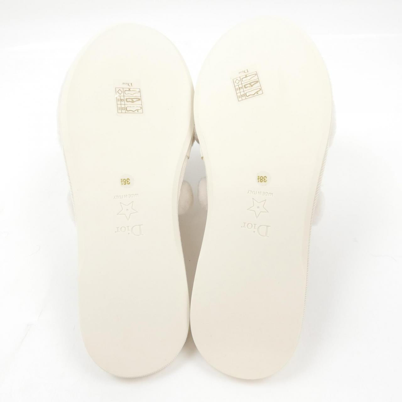Christian Dior Embroidery Shearling Sandals