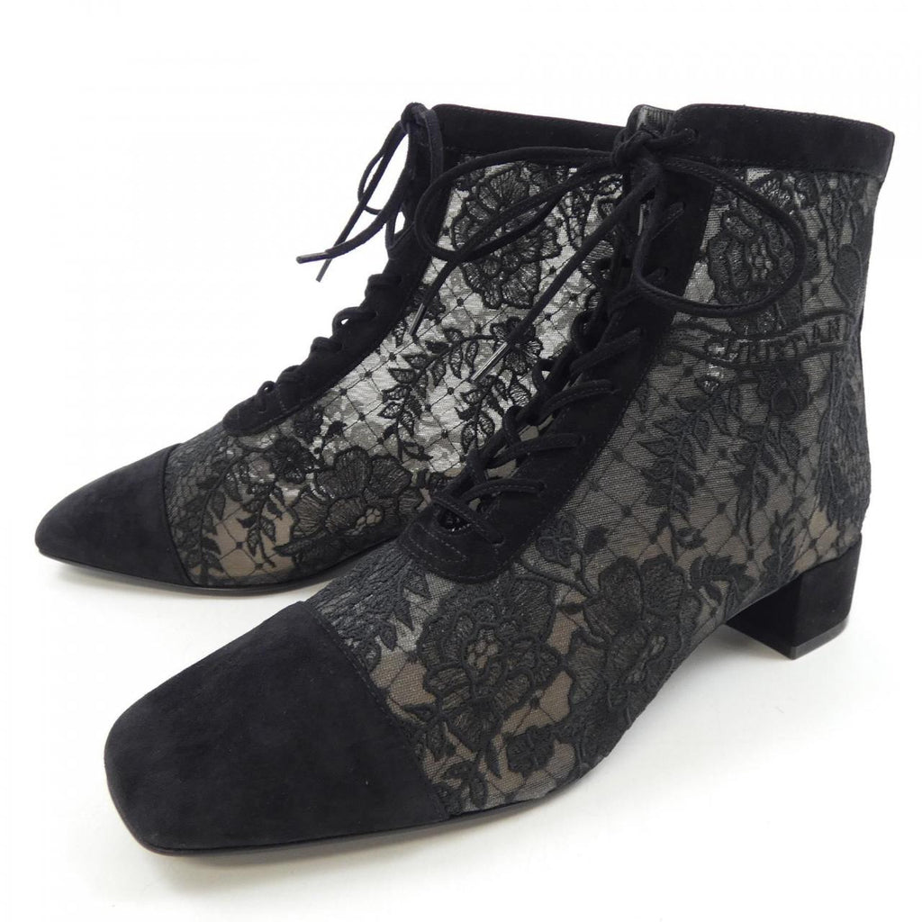 Christian Dior KDI850ROY Embroidery Mesh & Suede Goatskin Boots