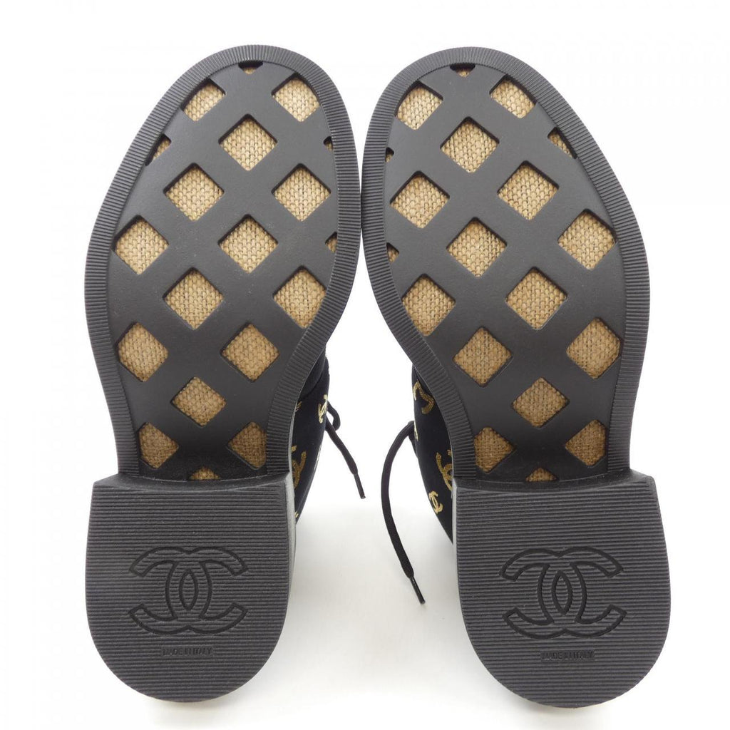 Chanel G39093Y56084 Print Fabric Lambskin Shearling Boots