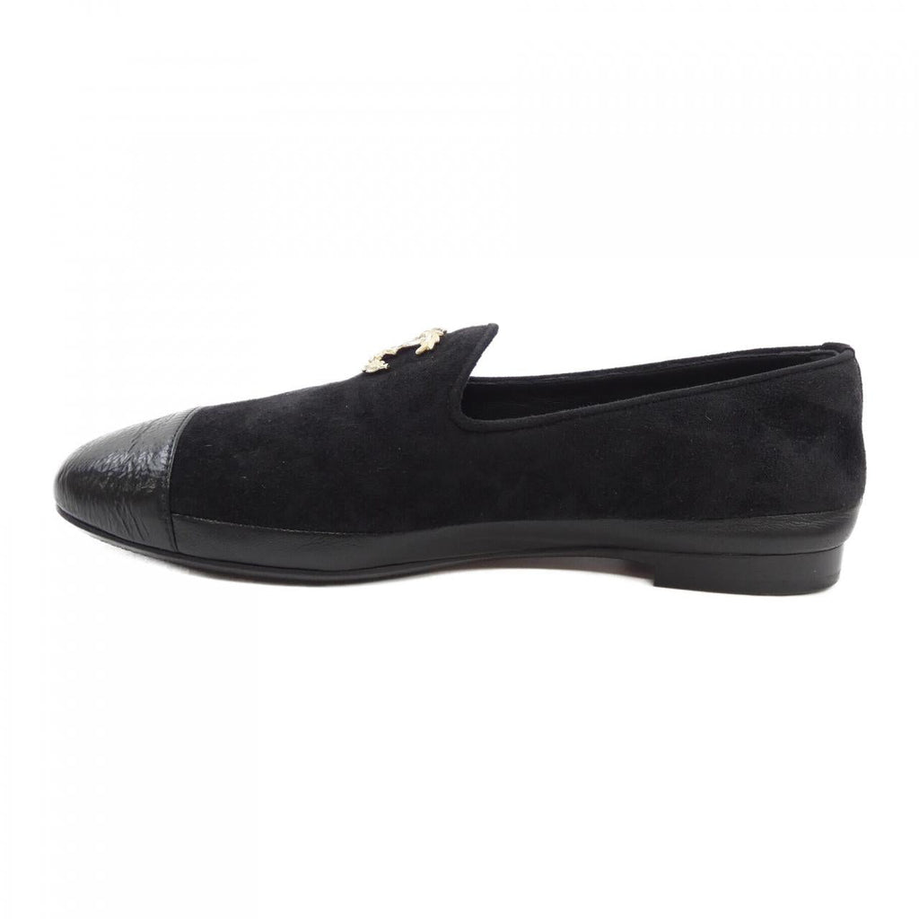 Chanel G39318Y56062 Suede Kidskin Shiny Goatskin Metal Shoes
