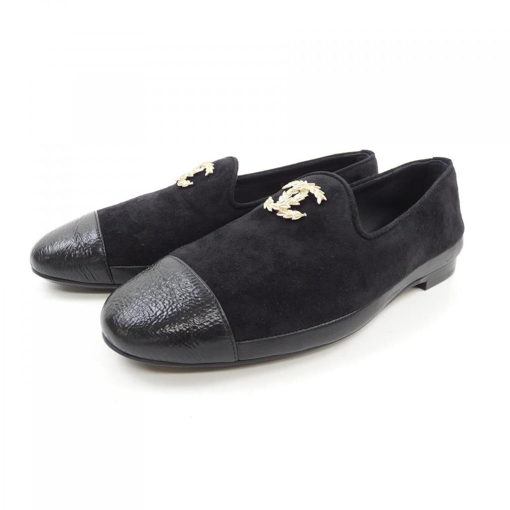 Chanel G39318Y56062 Suede Kidskin Shiny Goatskin Metal Shoes