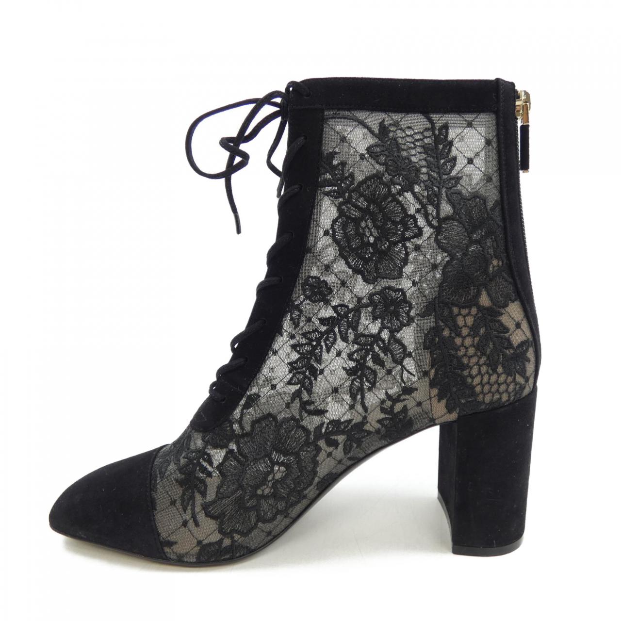 Christian Dior Embroidery Mesh & Suede Goatskin Boots