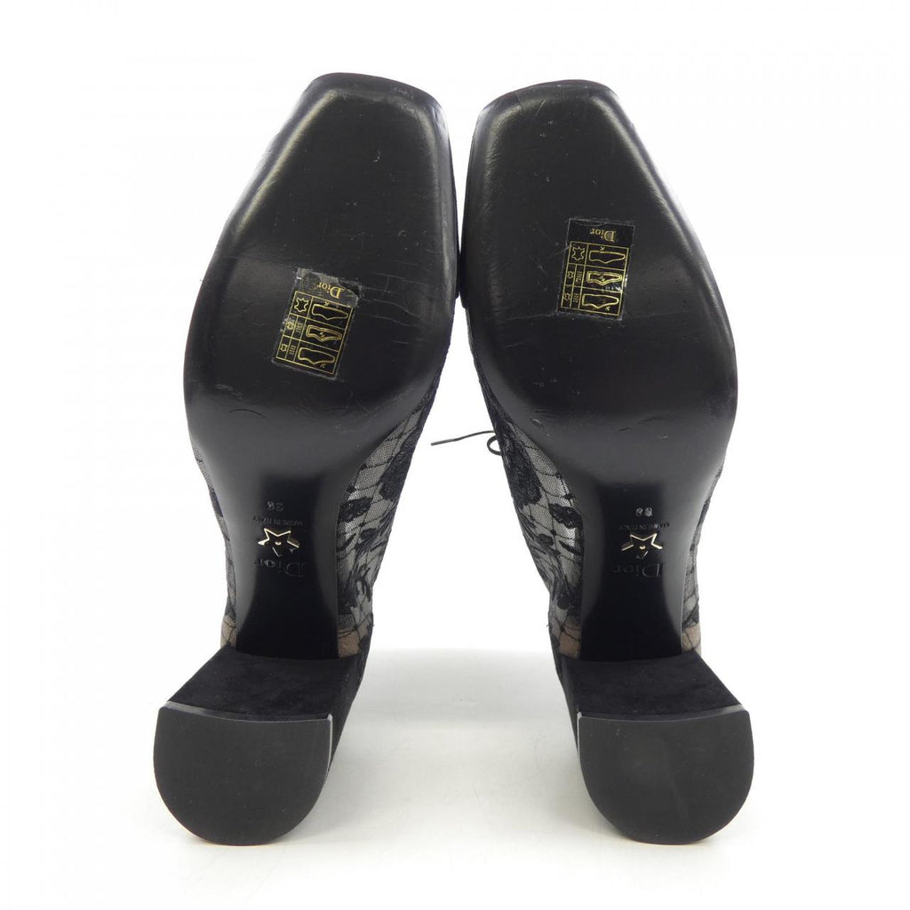 Christian Dior Embroidery Mesh & Suede Goatskin Boots