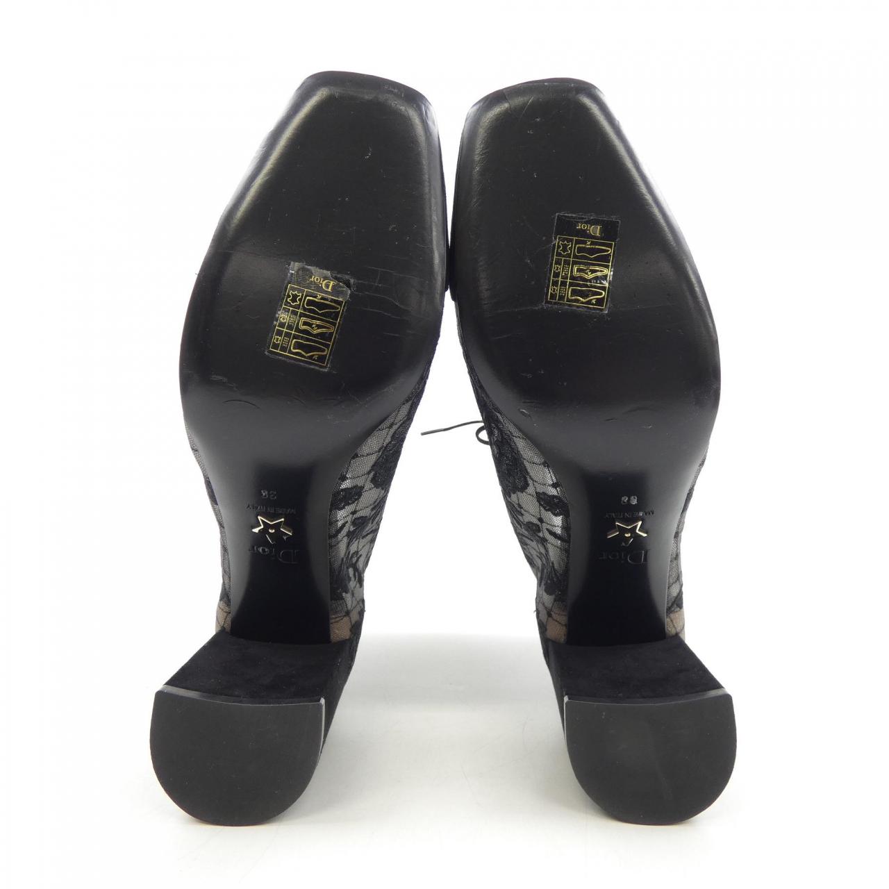 Christian Dior Embroidery Mesh & Suede Goatskin Boots