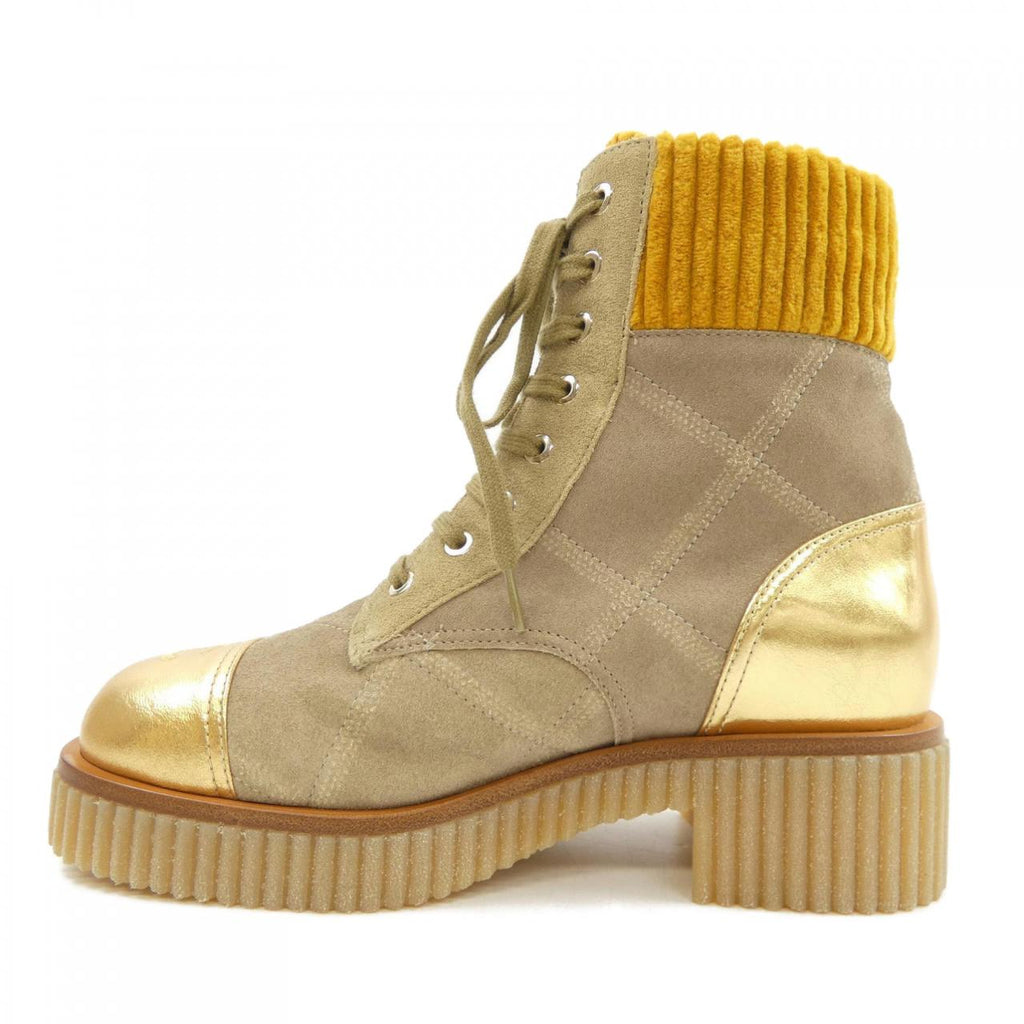 Chanel G36536Y54431 Suede Calfskin Velvet Boots