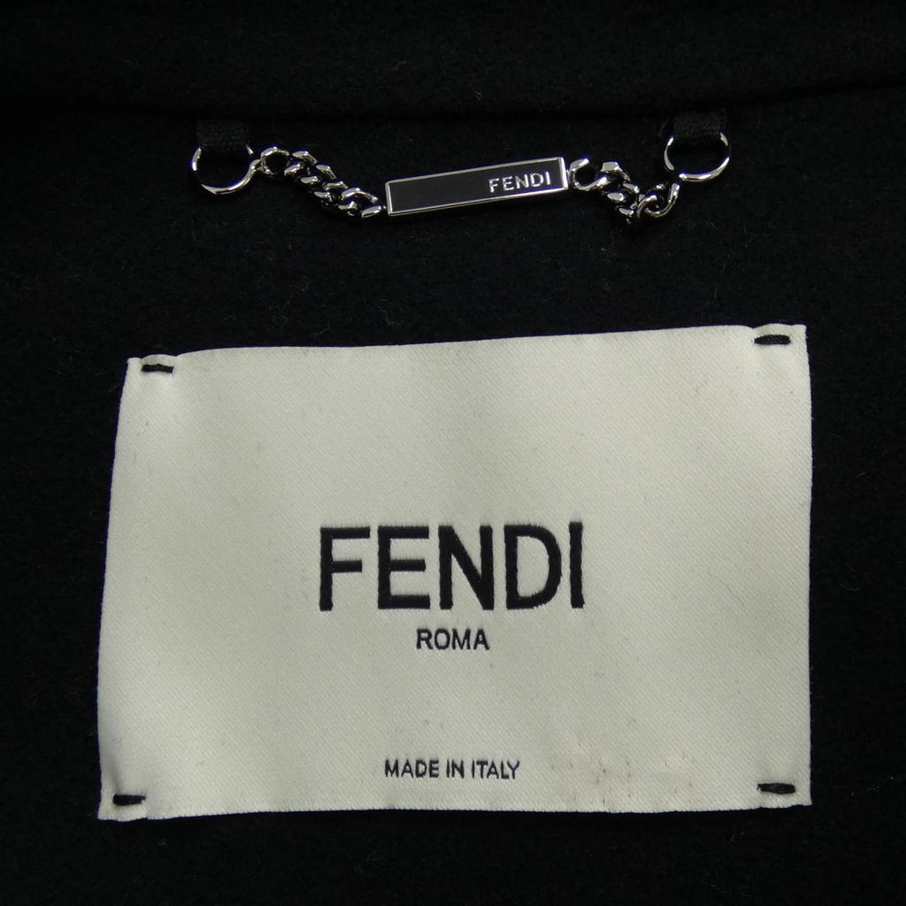 Fendi FF8521 A5G0 Wool Fox Pocket Coat