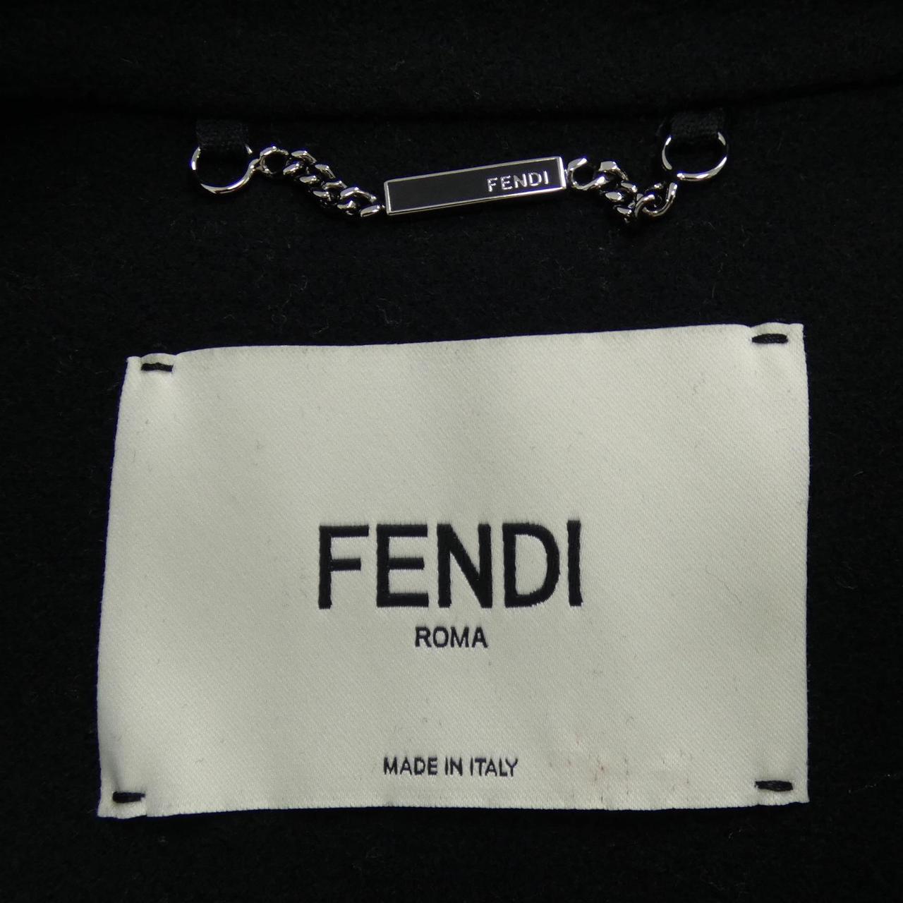 Fendi FF8521 A5G0 Wool Fox Pocket Coat