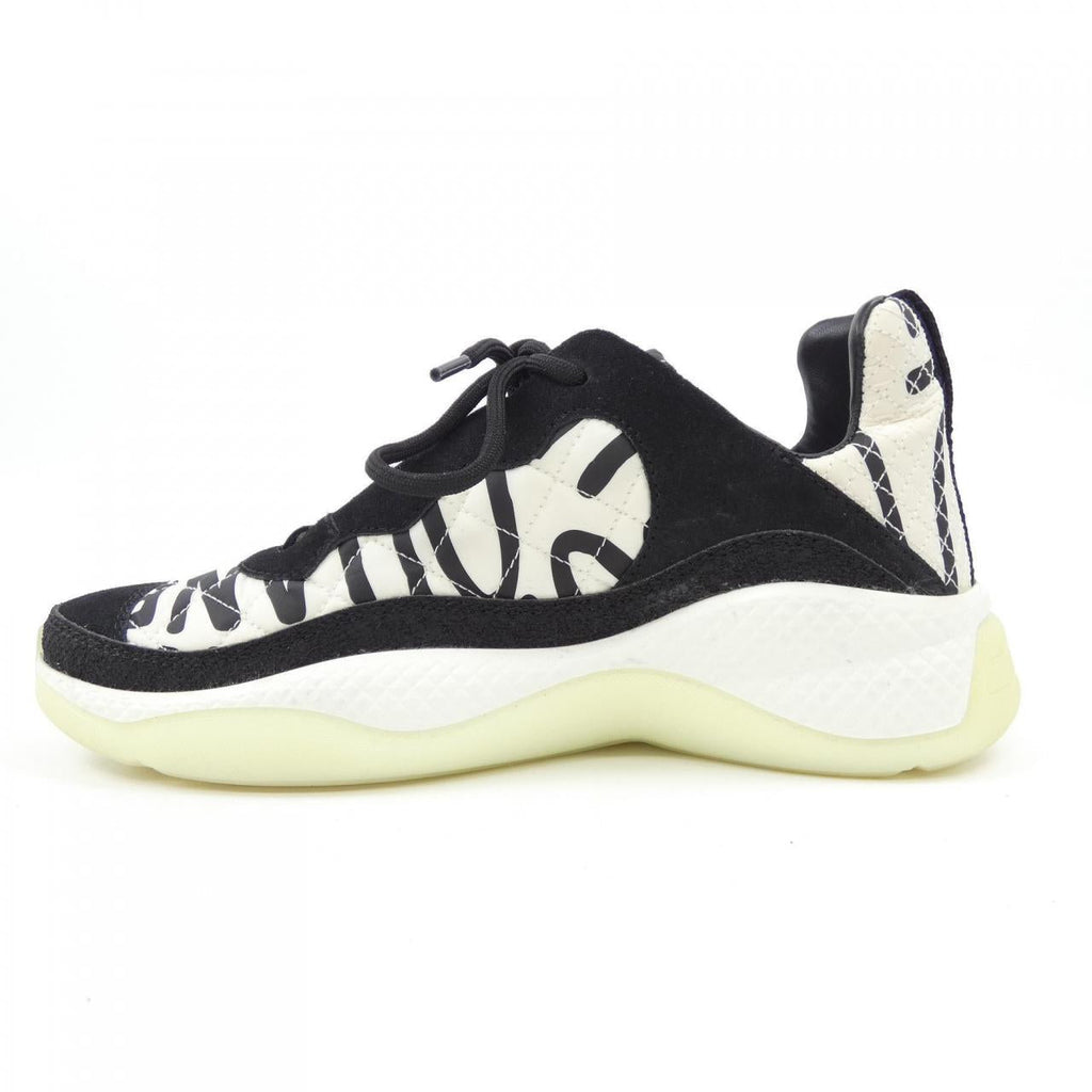 Chanel Graphic Logo Nylon Suede Sneakers