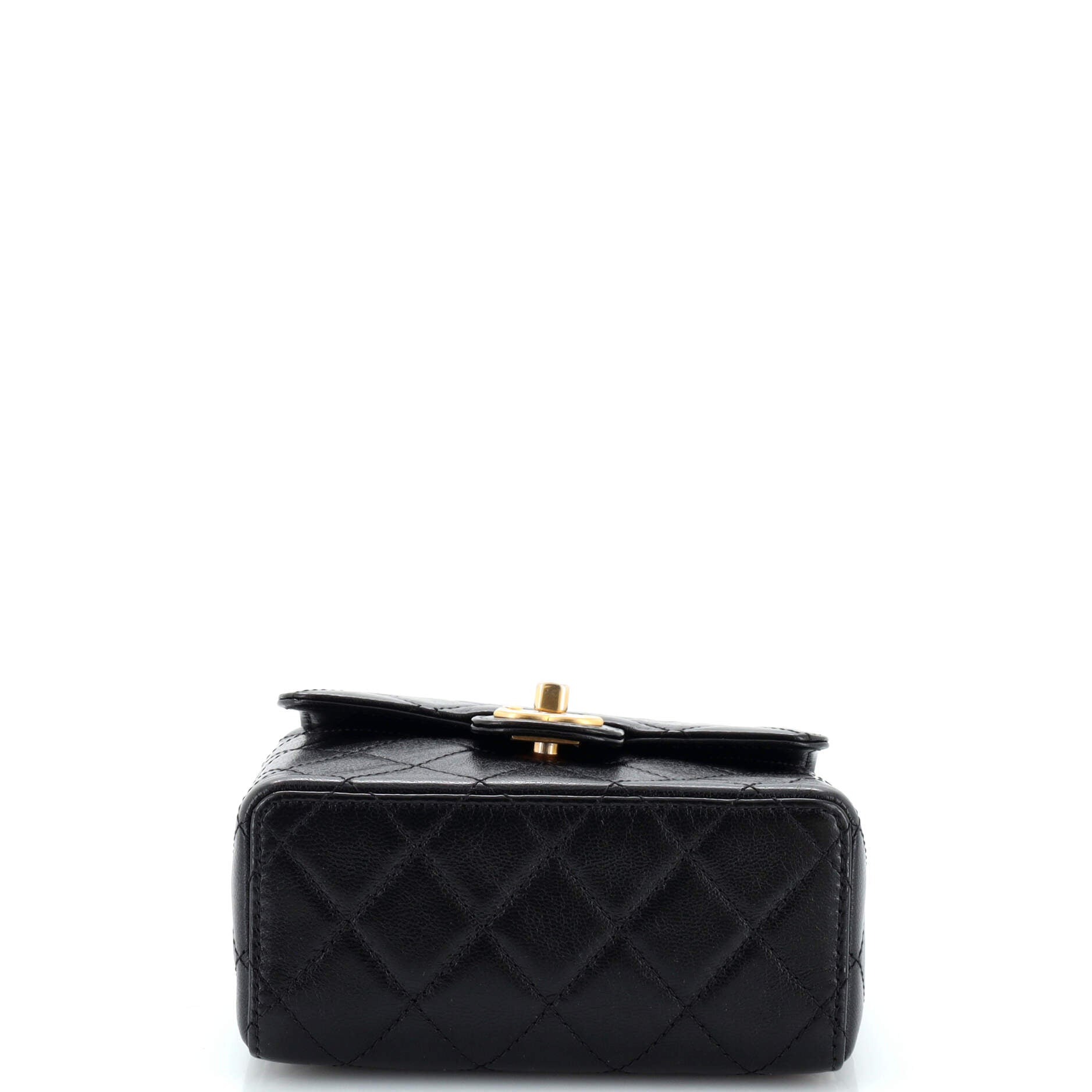 Retro Classic Square Flap Bag Quilted Goatskin Mini