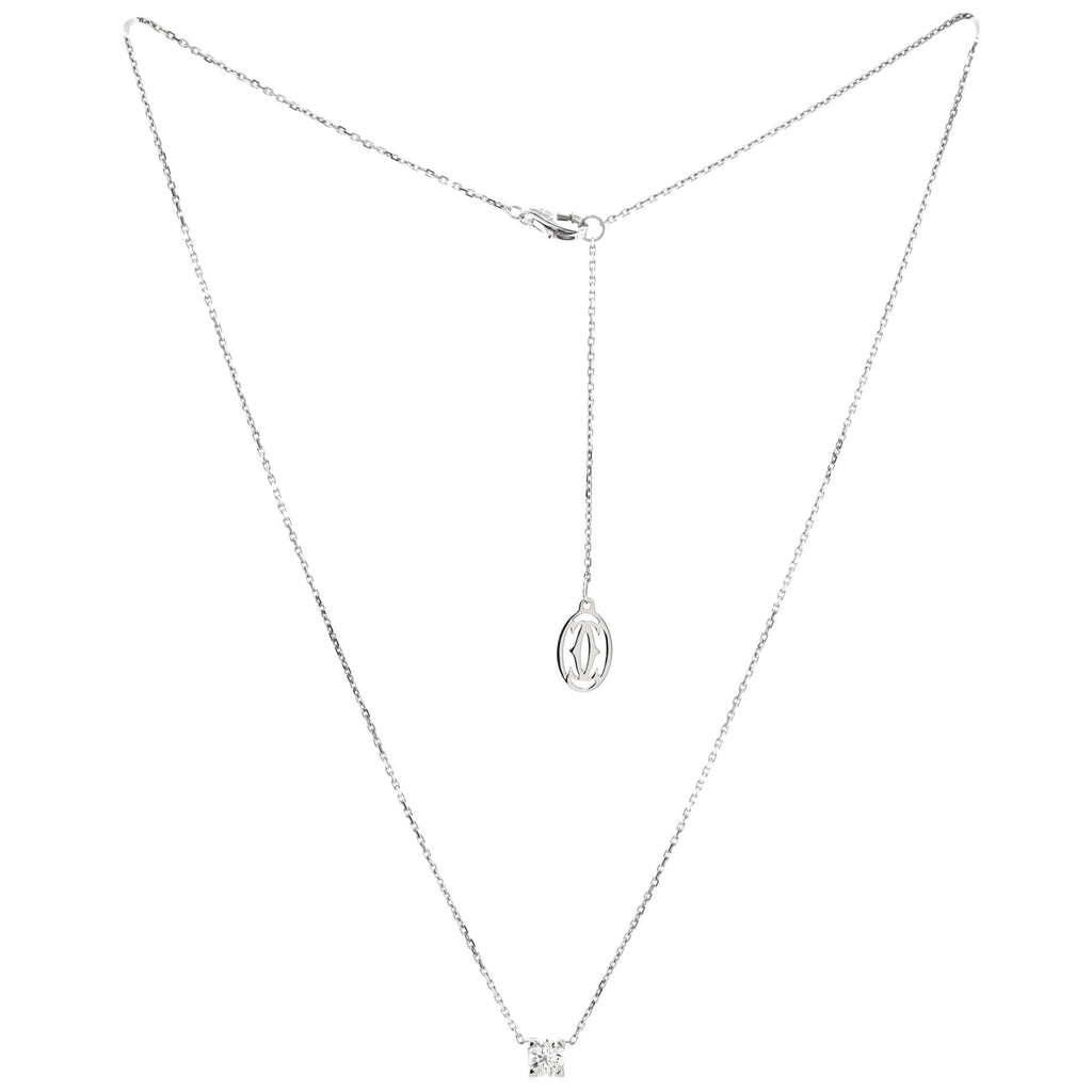 C de Cartier Necklace 18K White Gold and Diamond 0.28-0.35CT