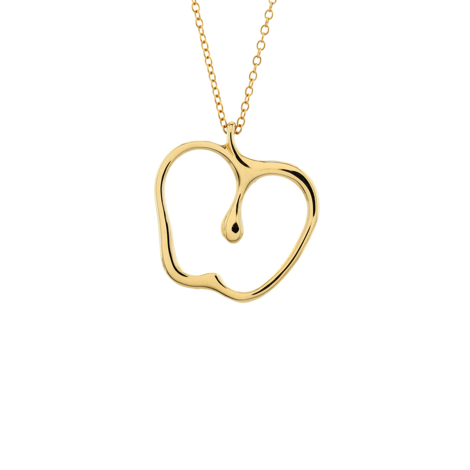 Elsa Peretti Apple Pendant Necklace 18K Yellow Gold Large