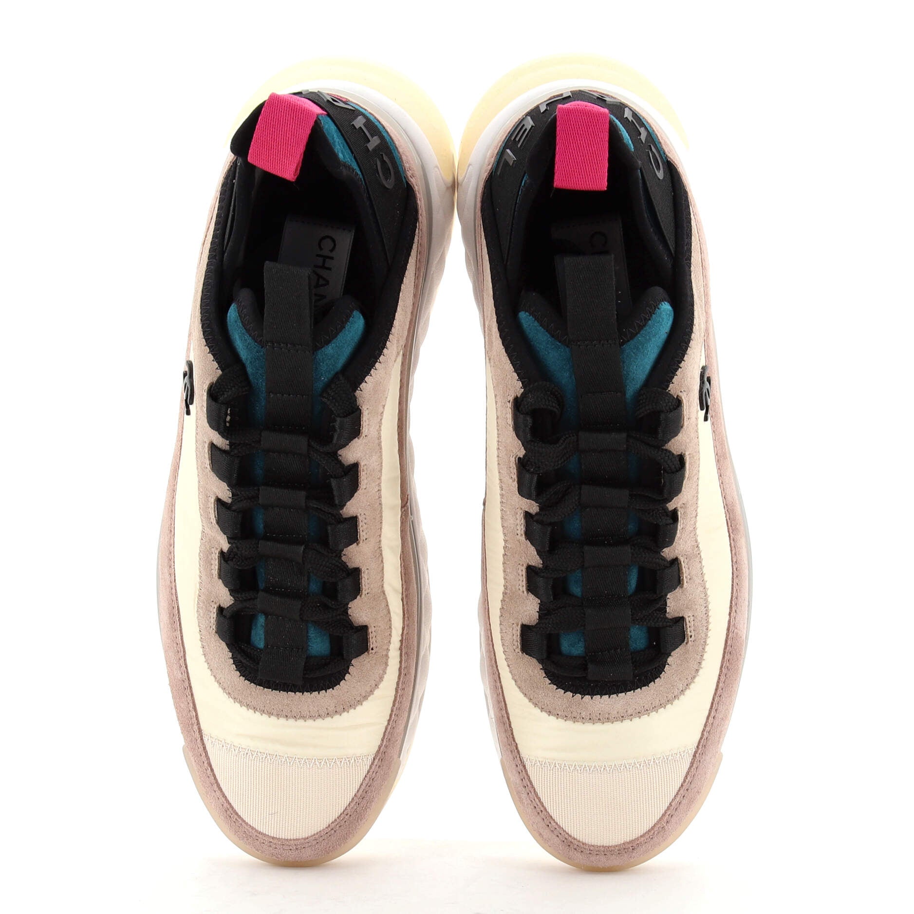 Women's CC Cap Toe Logo Sneakers Suede and Mixed Fibers