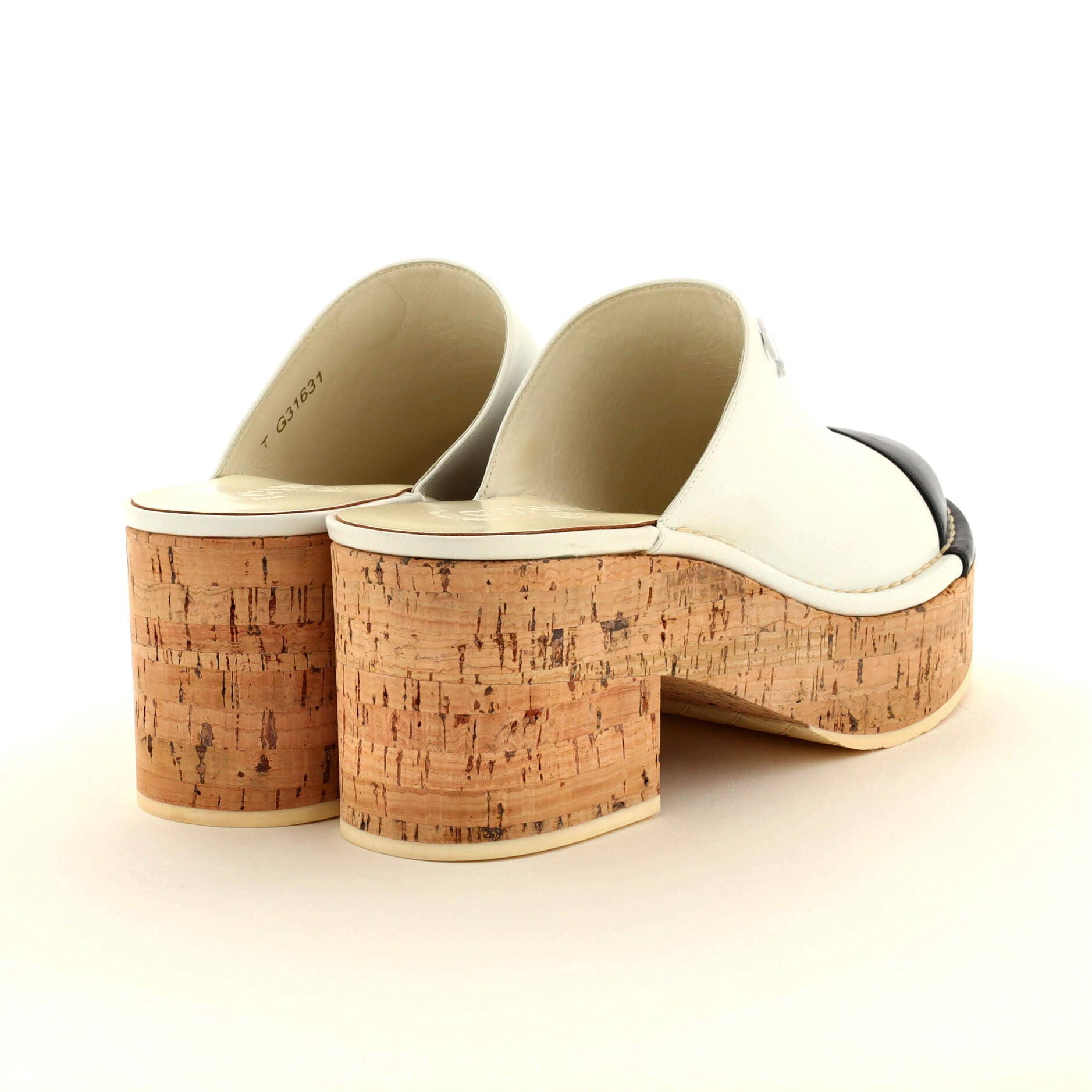 Women's Cap Toe CC Clogs Leather with Cork