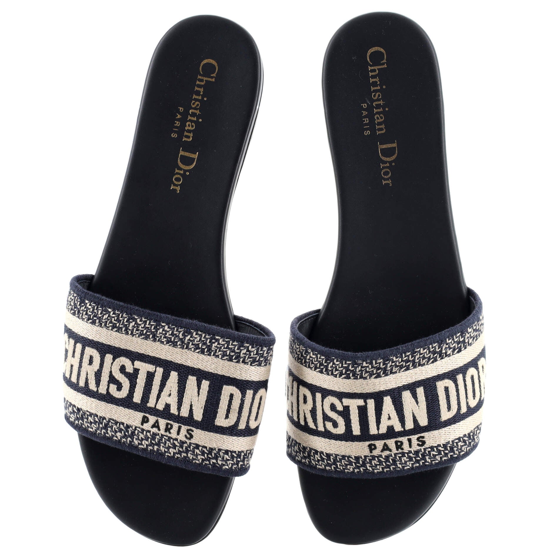 Women's Dway Flat Sandals Embroidered Canvas