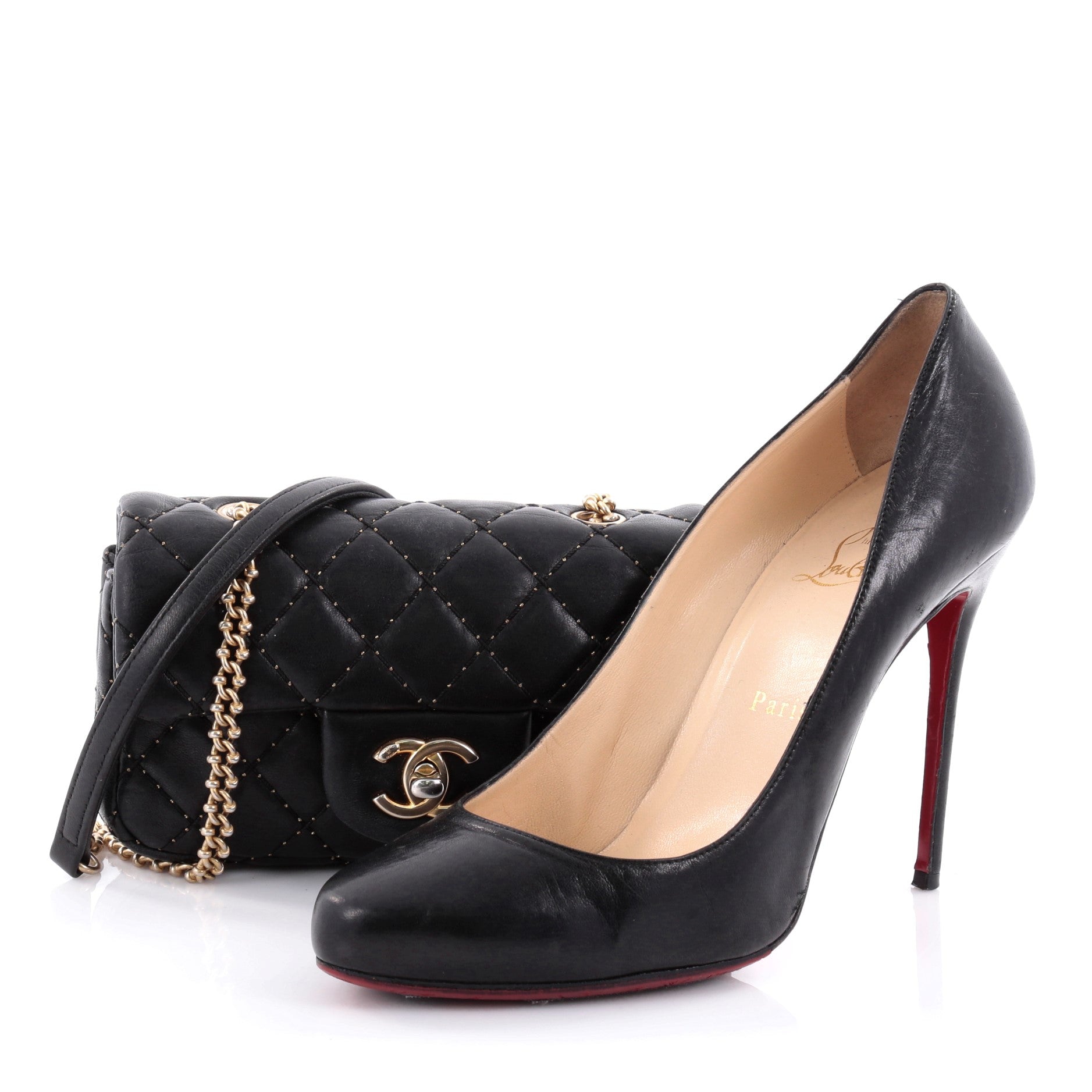 Paris-Salzburg Aged Chain CC Flap Bag Micro Beaded Quilted Lambskin Extra Mini