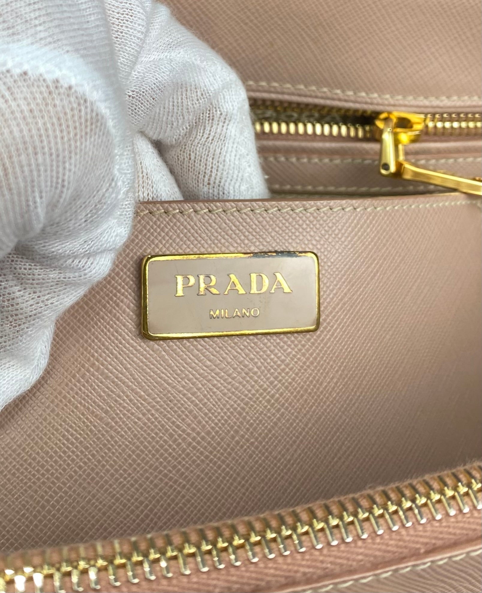 Prada Nude Saffiano Large Galleria Tote Bag