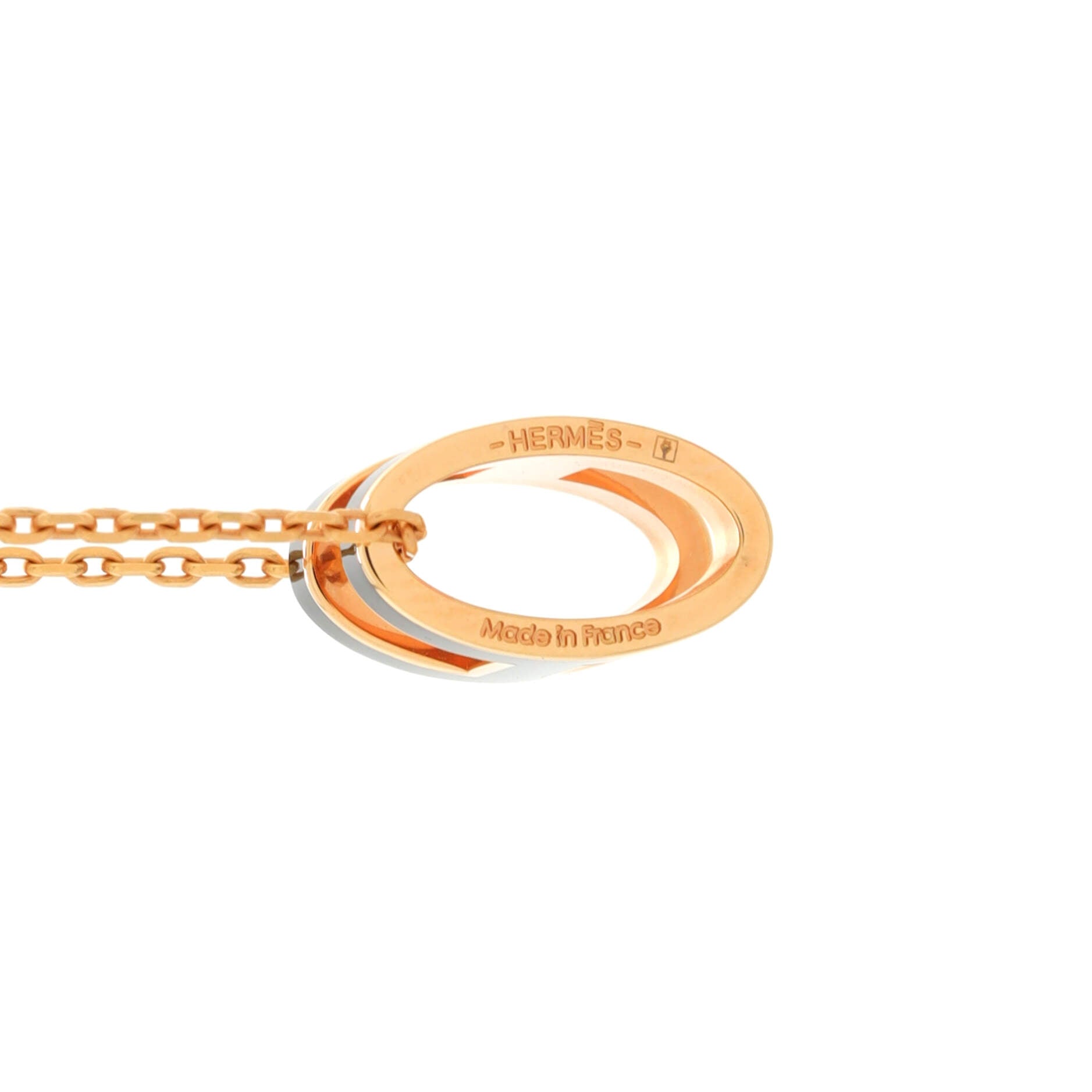 Pop H Pendant Chain Necklace Metal and Enamel Mini