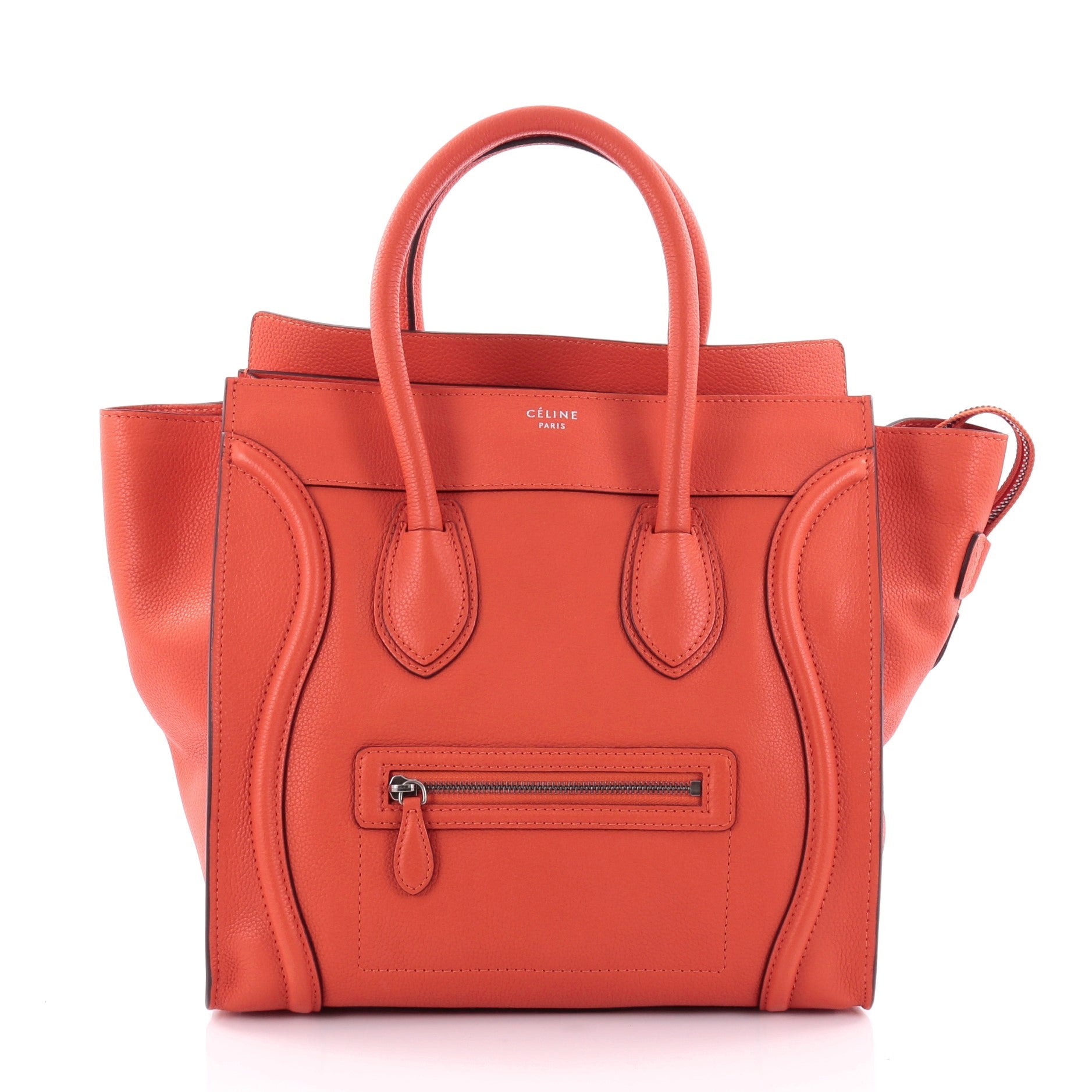 Luggage Handbag Grainy Leather Mini