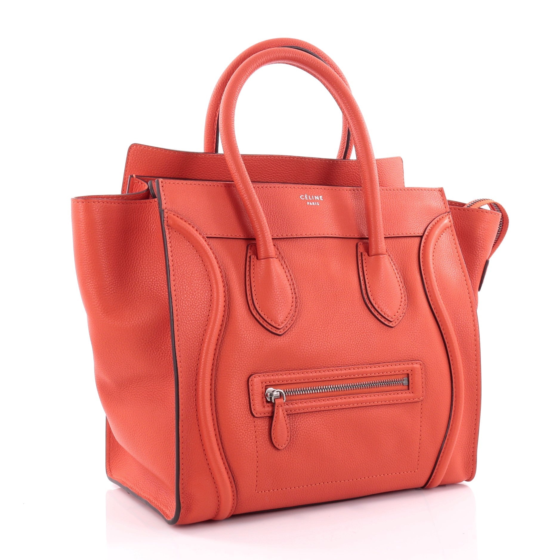 Luggage Handbag Grainy Leather Mini