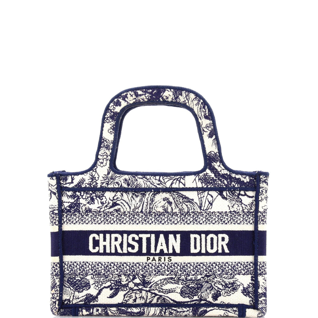 Book Tote Embroidered Canvas Mini