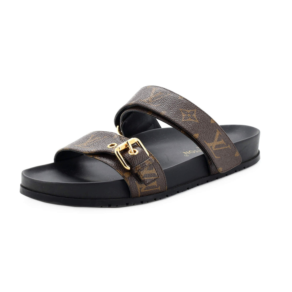 Women's Bom Dia Flat Mules Monogram Canvas