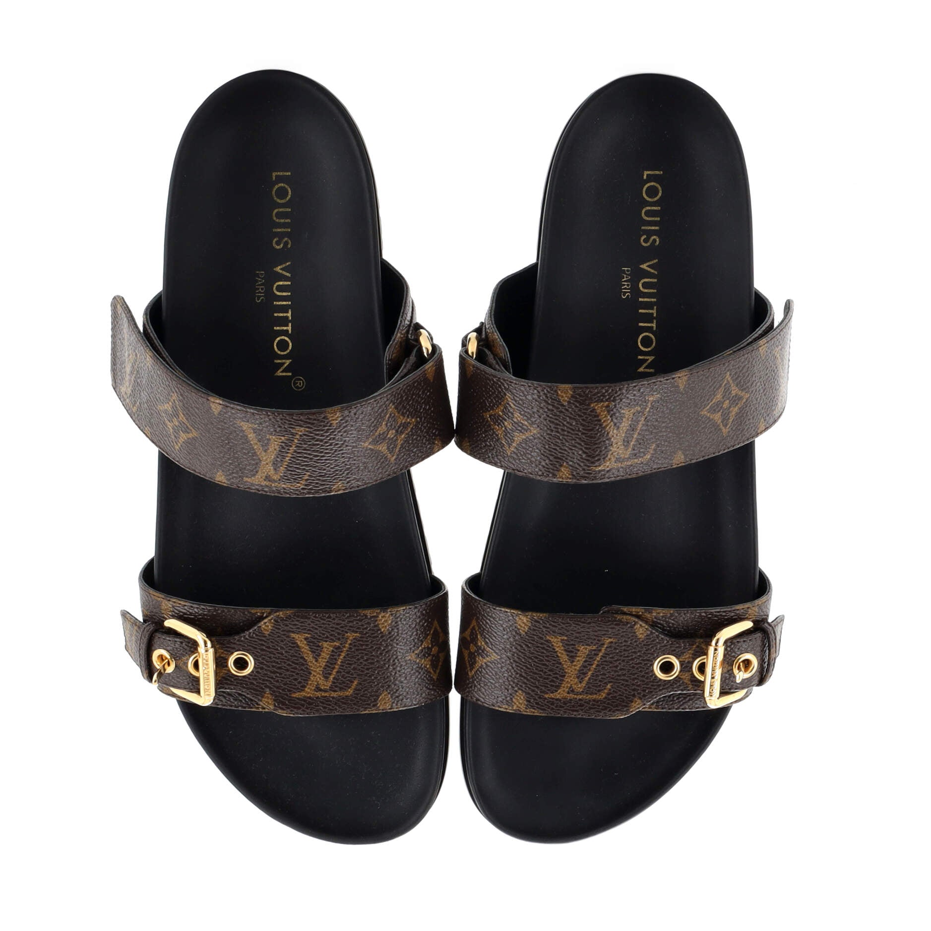Women's Bom Dia Flat Mules Monogram Canvas