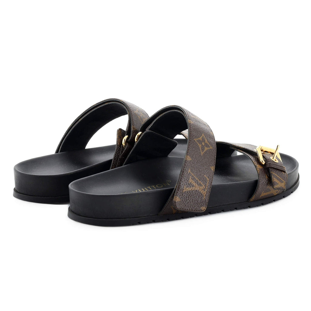 Women's Bom Dia Flat Mules Monogram Canvas