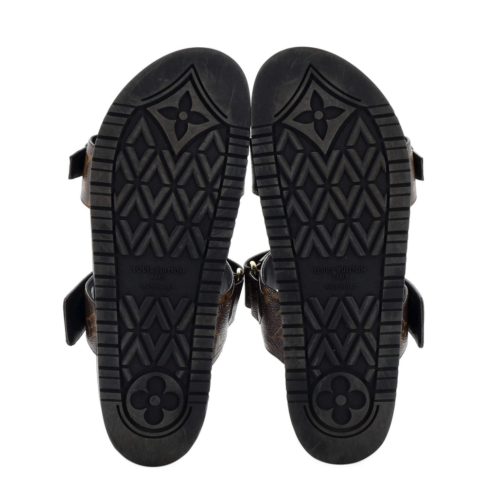 Women's Bom Dia Flat Mules Monogram Canvas