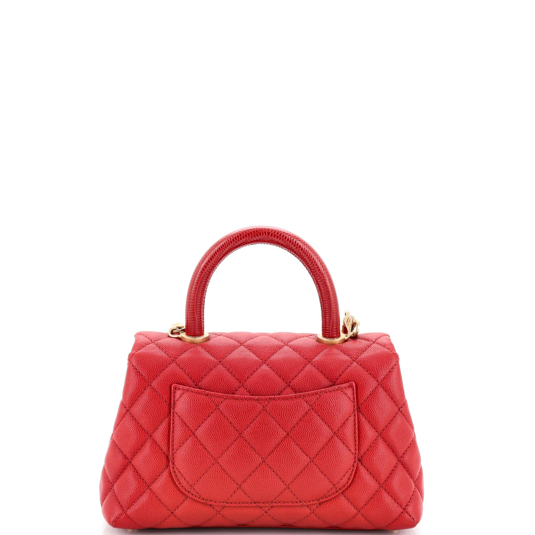 Coco Top Handle Bag Quilted Caviar Mini