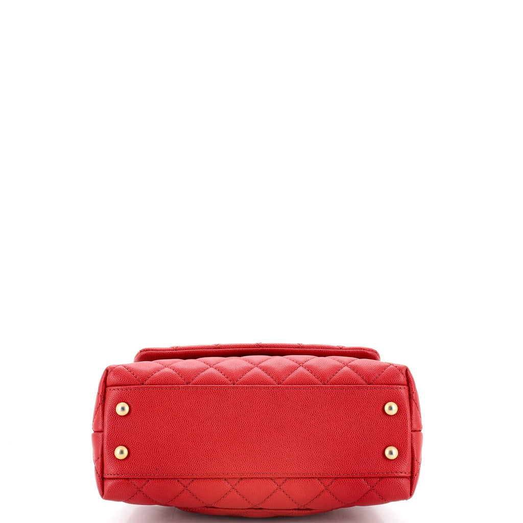 Coco Top Handle Bag Quilted Caviar Mini