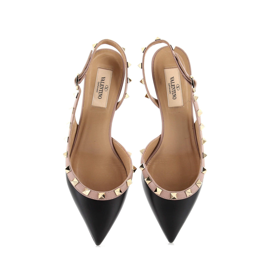 Women's Rockstud Slingback Pumps Leather
